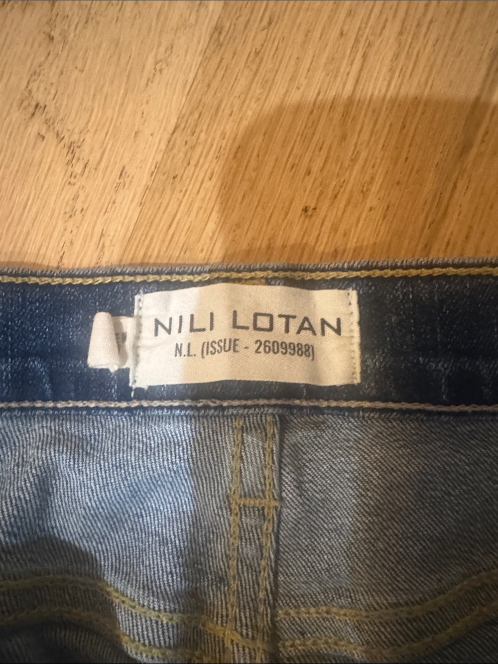 Nili Lotan Distressed Dark Blue Straight-Leg Jeans Classic wash mid rise - Picture 2 of 4